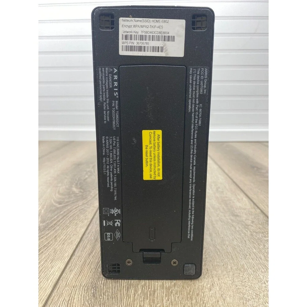 Comcast/Xfinity ARRIS TG862G/CT Residential Gateway & Router Wireless Modem - Picture 5 of 5